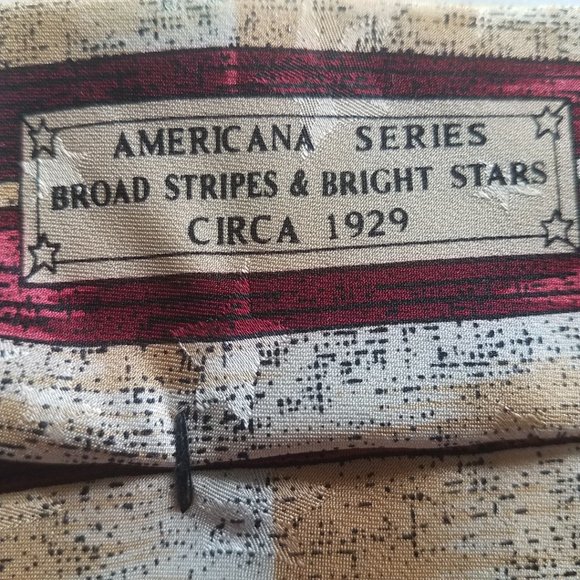 VINTAGE Silk Necktie American Flag Tango by Max Raab - Picture 6 of 7